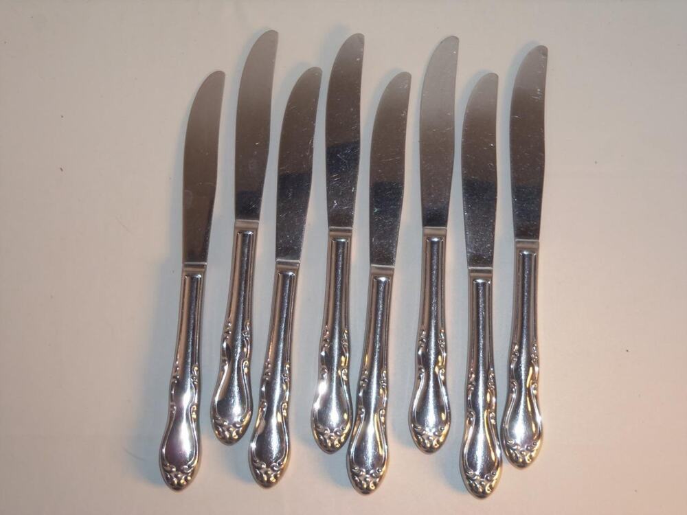 8 Modern Hollow Dinner Knives Homestead Simeon & George H Rogers Co -0515S14